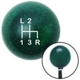 thumbnail image 1 of White Shift Pattern 52n Green Metal Flake Shift Knob with M16 x 1.5 Insert Shifter, 1 of 1