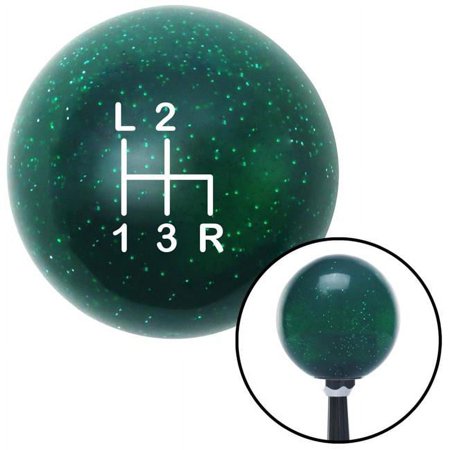 White Shift Pattern 52n Green Metal Flake Shift Knob with M16 x 1.5 Insert Shifter