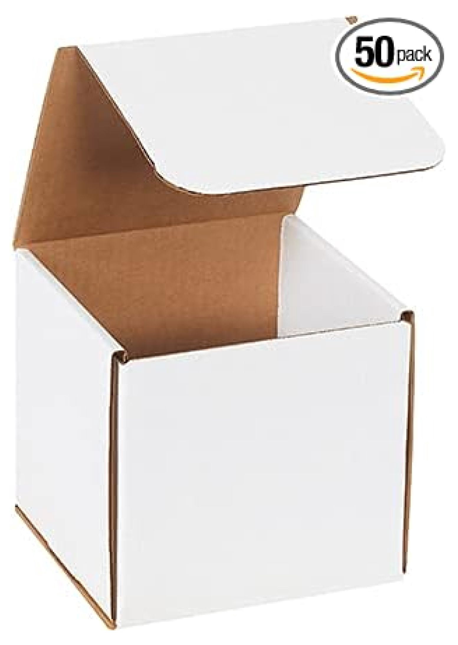 White Shipping Boxes 6x6x6 Heavy Duty, Lightweight, 6"L X 6"W X 6"H Foldable Corrugated Cardboard Mailer Boxes for Packaging Small Business Mailings Gifts Promotions Moving Box 50 Pack