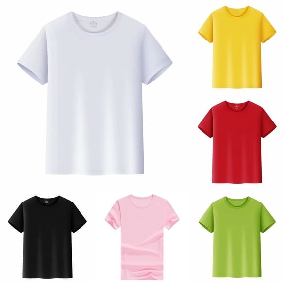 White Shirt Girls Kids T-Shirts Short Sleeve Basic Tops For Toddlers Boys Crewneck Cute Summer Casual Basic Tees Girls Oversized T Shirt