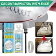 thumbnail image 1 of White Shoe Cleaner Gel | Active Foam Sports Shoe Cleaning Kit - Decontamination, Yellowing Remover, Portable Disposable Dry Foam | Includes Brush & Masking Tape | 100ml | 15.2 x 4.8cm, 1 of 9