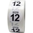 thumbnail image 1 of White Shoe Size 12 Circle Stickers | 0.75" Inch Round | 500 Pack, 1 of 61