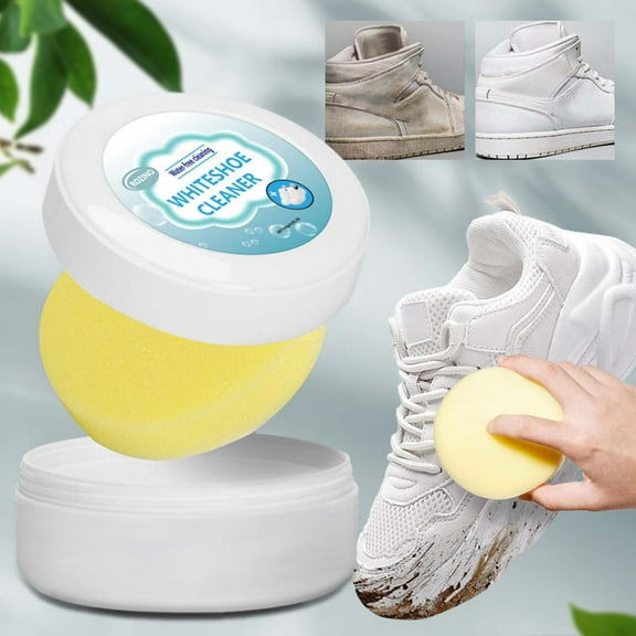 White Shoes Cleaning Cream Special With Sponge Wipe Multifunctional Stain Remover Cream Shoe Tool 120g