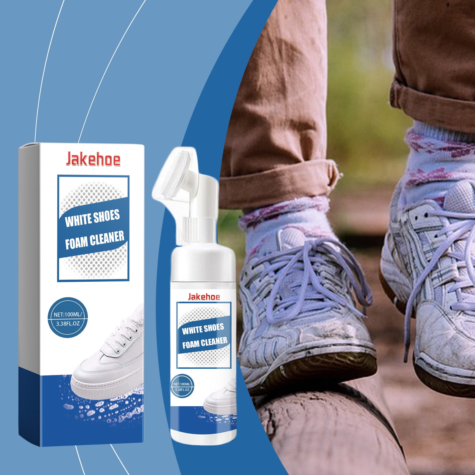 White Shoes Foam Cleaner Decontamination Whitening Yellowing Water Cleaning Portable White Shoes
