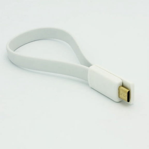 White Short Flat USB Cable Rapid Charger Sync Power Wire Micro-USB Data Cord Supports Fast Charging G6 for LG X Venture - Microsoft Lumia 650 - Motorola Droid Maxx 2 Turbo, G4 Plus, Google Nexus 6