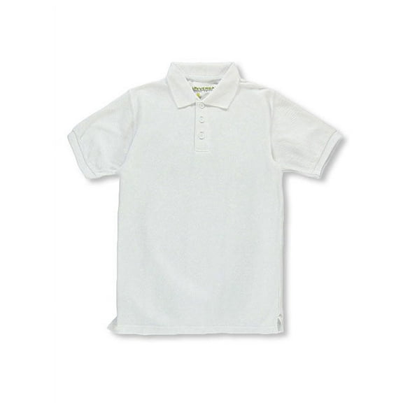 White Short Sleeve Pique Kids Unisex Polo Universal School Uniforms