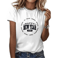 thumbnail image 1 of White Short Sleeve T-Shirt Women Graphic Tees "Happy New Year 2026" Personalized Name List Print Top for Casual Daily Wear Trendy Custom Festive Tops S-5XL, 1 of 5