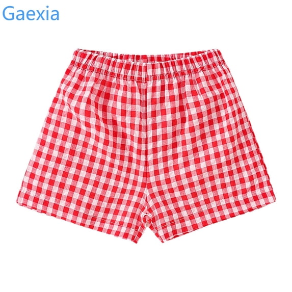 White Shorts Girls Girls Plaid Casual Shorts Light Summer Pants for Little Girls Comfortable Playwear