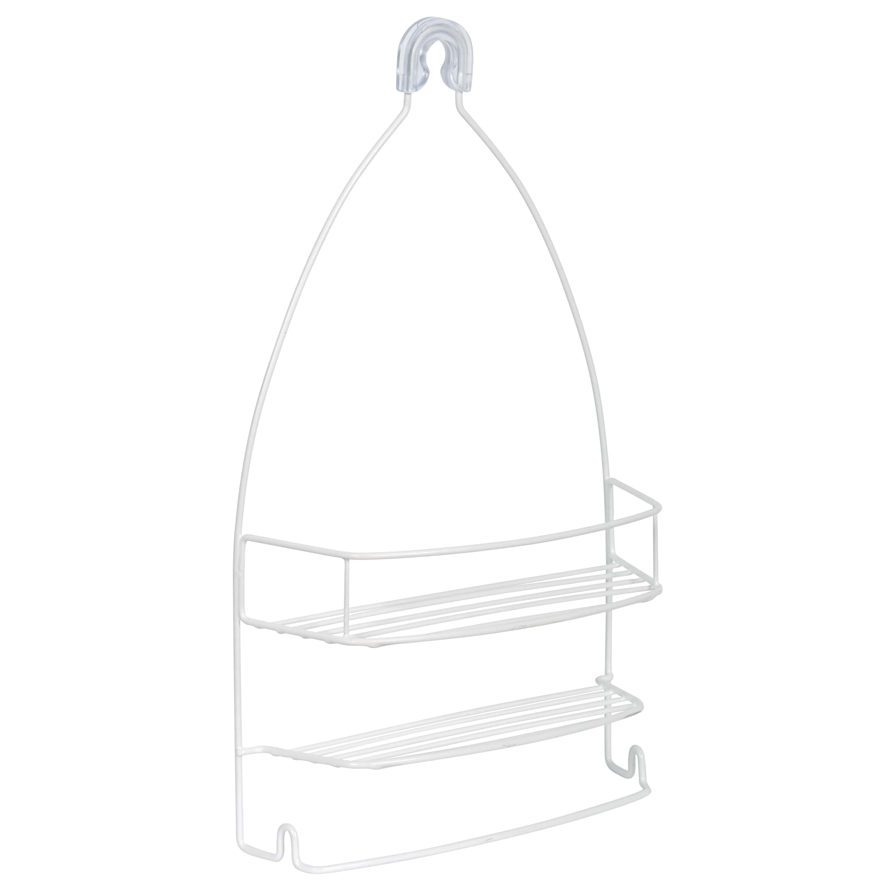 White Shower Caddy with 1 Shelf, Mainstays over the Showerhead - image 1 of 8