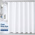 thumbnail image 1 of GAZILY® PEVA Shower Curtain, 72 x 72 in, with Metal Grommets and Rings Included for Bathtub and Shower Stall, White, 1 of 7