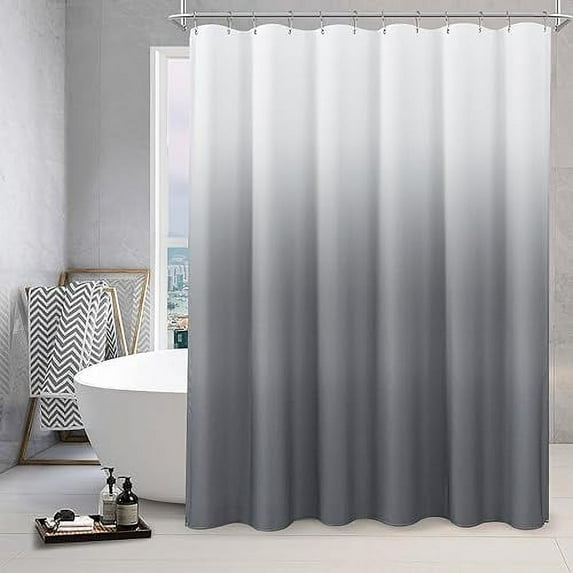 and White Shower Curtain Black Ombre Geometric Men Bath Shower Curtains for Bathroom Masculine Shower Curtain Durable and Machine Washable 72 x 72 Inches Black White and Gray