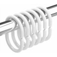 thumbnail image 1 of White Shower Curtai Rings, 24 Pcs Plastic Shower Curtain Rings, Plastic Shower Curtain for Bathroom Shower Rod, White Shower Rings Loops for Shower Curtain, 1 of 7
