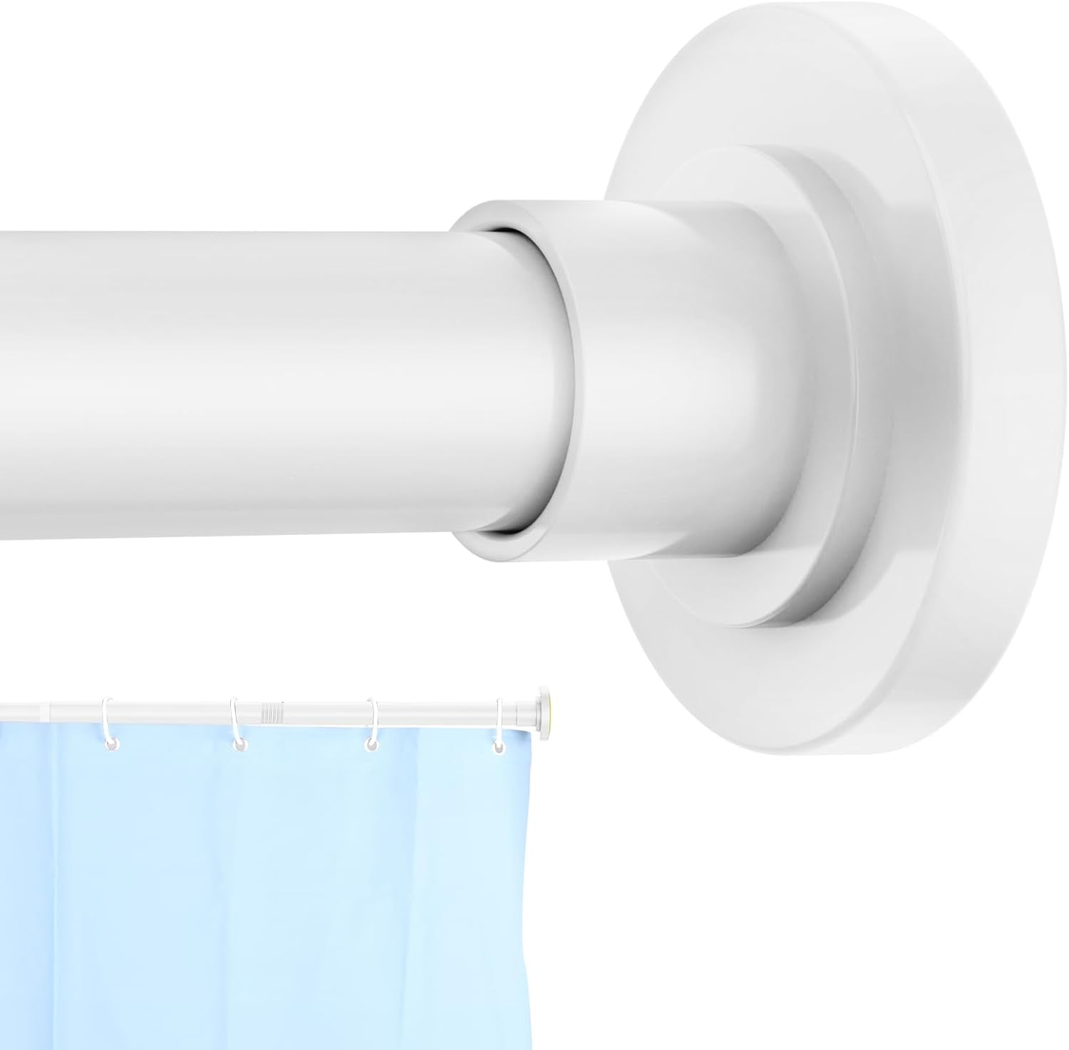 White Shower Curtain Rod 31 to 80 Inch,1 Inch Diameter Adjustable ...