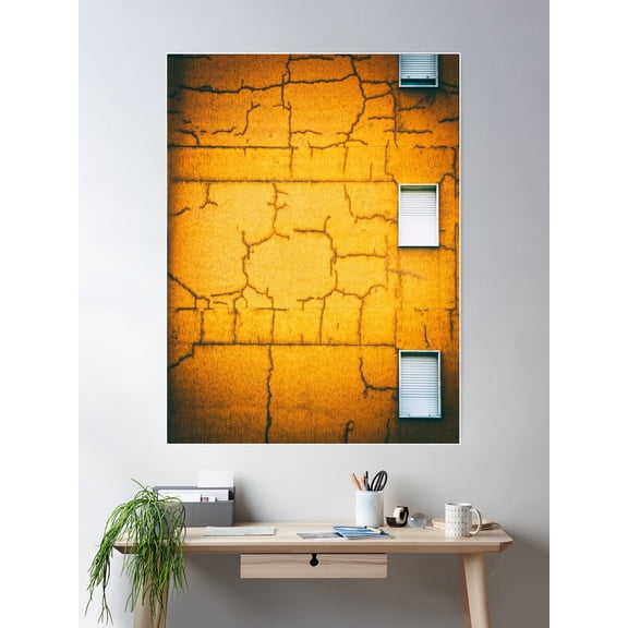 White Shutters Poster Wall Art, Modern Wall Decor For Living Room Bedroom, 16x24 UNFRAMED