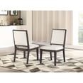 thumbnail image 1 of White Side Chair Pair ( Of 2) - Hardwood Solids & Quarter Cut Ash Veneers For Casual Living Room 2 Chairs In Hue With Veneers, Functional Design, 1 of 2