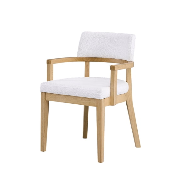 White Side Chairs in Set of 2, Padded Seats / Cozy Seating for Dining Events