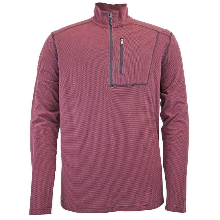 White Sierra Men s Sierra Ridge Stripe Quarter Zip Shirt Walmart