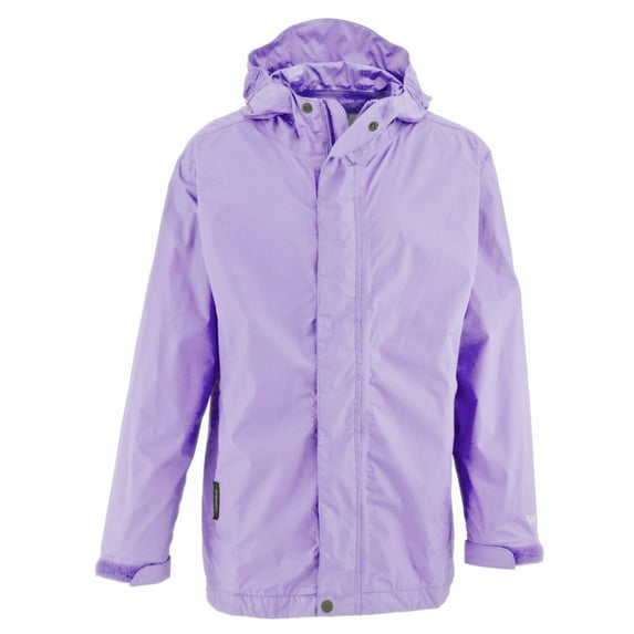 White Sierra Youth Trabagon Lightweight Rain Shell Jacket - Large, Lavendar