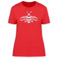 thumbnail image 1 of White Silhouette Of A Bee T-Shirt Women -Image by Shutterstock, Female Small, 1 of 2