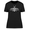 thumbnail image 1 of White Silhouette Of A Bee T-Shirt Women -Image by Shutterstock, Female Small, 1 of 2
