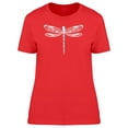 thumbnail image 1 of White Silhouette Of A Dragonfly T-Shirt Women -Image by Shutterstock, Female Medium, 1 of 2
