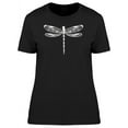 thumbnail image 1 of White Silhouette Of A Dragonfly T-Shirt Women -Image by Shutterstock, Female XX-Large, 1 of 2