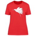 thumbnail image 1 of White Silhouette Of Hummingbird T-Shirt Women -Image by Shutterstock, Female Large, 1 of 2