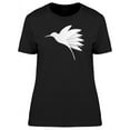 thumbnail image 1 of White Silhouette Of Hummingbird T-Shirt Women -Image by Shutterstock, Female Large, 1 of 2