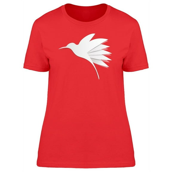 White Silhouette Of Hummingbird T-Shirt Women -Image by Shutterstock, Female Medium