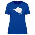 thumbnail image 1 of White Silhouette Of Hummingbird T-Shirt Women -Image by Shutterstock, Female XX-Large, 1 of 2