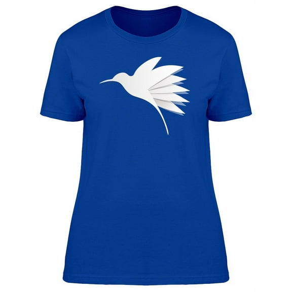 White Silhouette Of Hummingbird T-Shirt Women -Image by Shutterstock, Female x-Large