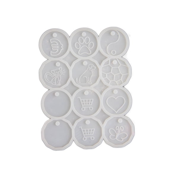 White Shopping Cart Discs Silicone Mold Unique Family Friendly Silicone Mold Craft Delight Molds for Craft Enthusiasts