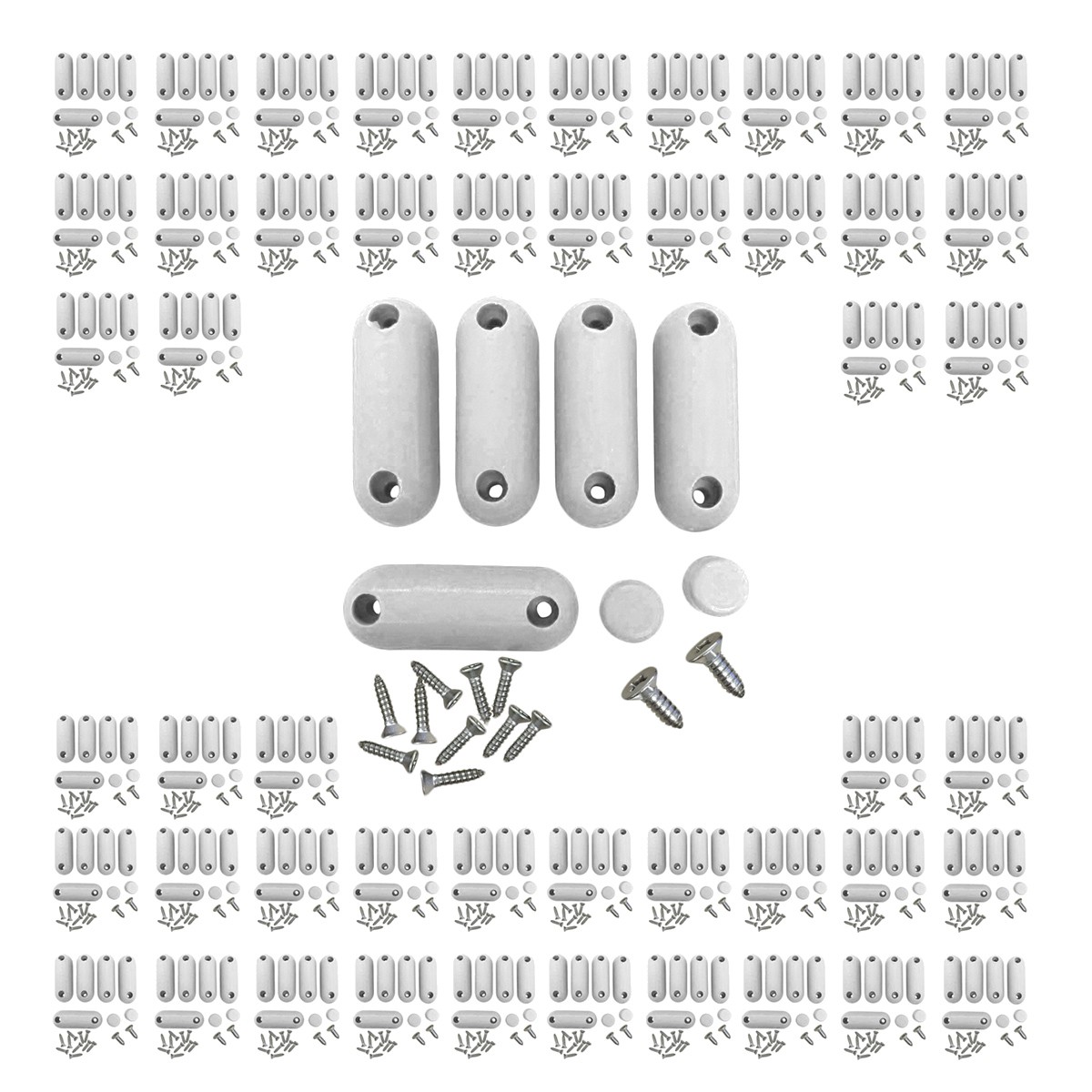 White Silicone Toilet Seat Bumpers 7 Rubber Replacement Safety Bumper