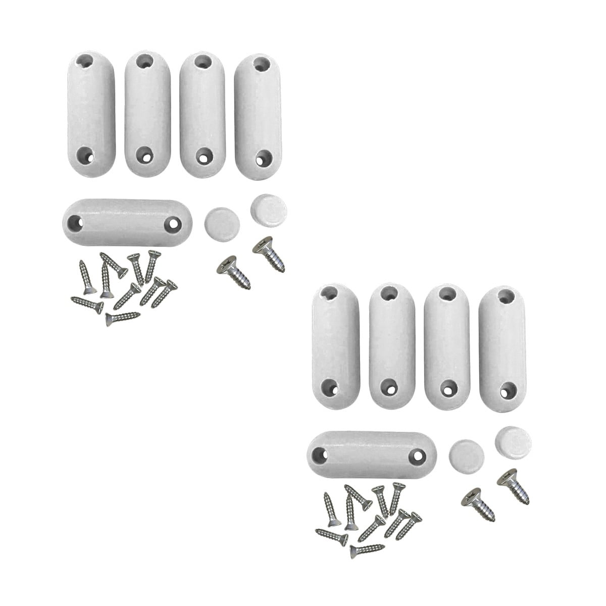 White Silicone Toilet Seat Bumpers 7 Rubber Replacement Safety Bumper