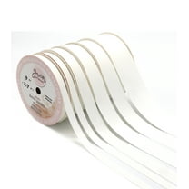 White Silk Satin Ribbon, 4 Widths, 18 Yards by Gwen Studios