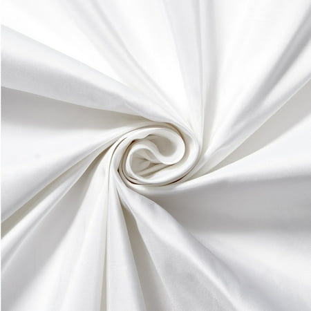 White Silk Taffeta Fabric 100% Pure Silk 54" Wide Sold By The Yard