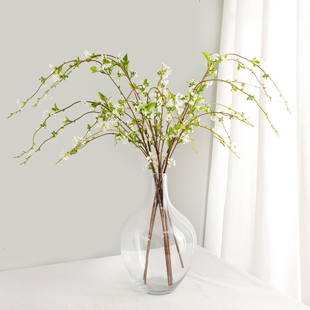 White Silk Willow Branches, Home Decor, Table Centerpiece