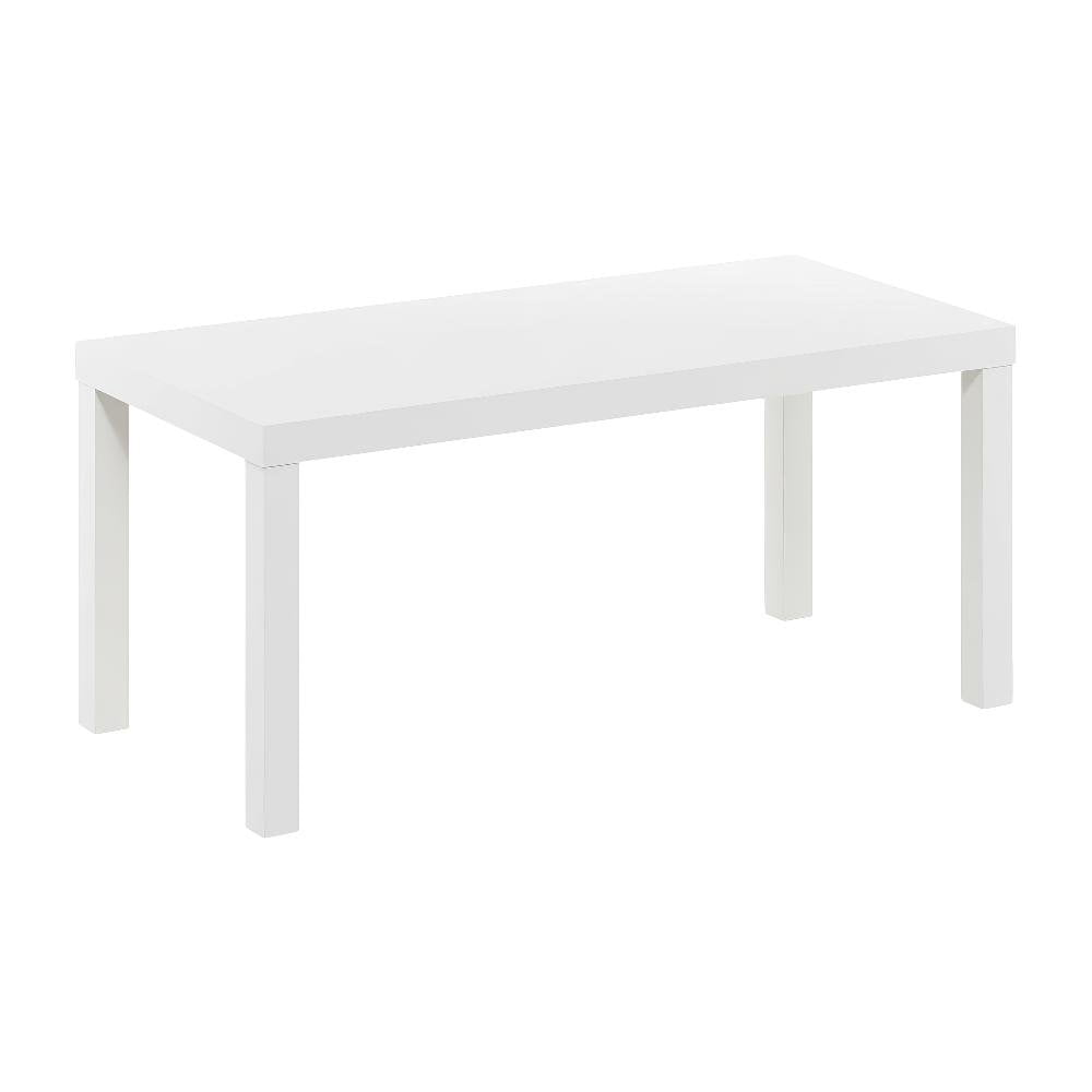 White Simple Coffee Table with Modern Design and Lightweight ...
