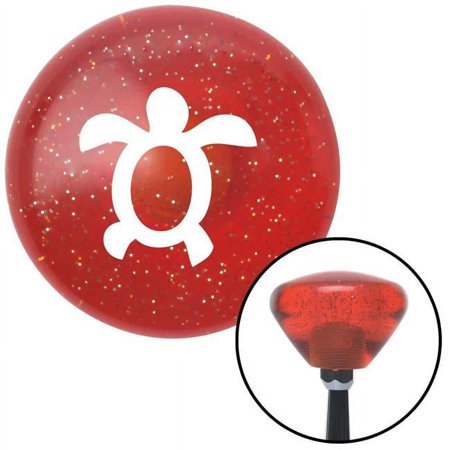 White Simple Turtle Orange Retro Metal Flake Shift Knob with M16 x 1.5 Insert Auto