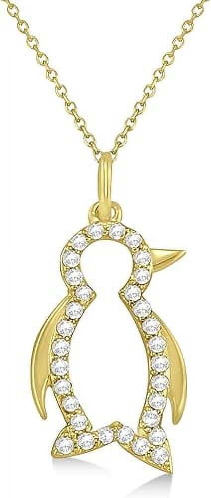 Pittsburgh Penguins Heart Pendant - Gold Plated Silver NHL Logo Pendant Necklace-368208