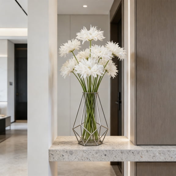 White Single Chenille Sticks Artificial Gerbera, Realistic Transvaal Flower, Lifelike Elegant Decor, Perfect for Home Decor, Wedding Bouquets and Table Centerpieces, Easter Decor, 1pc