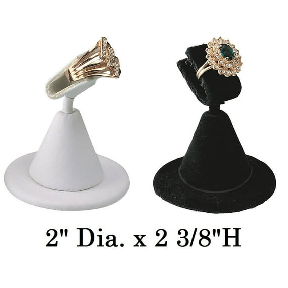 White Single Ring Clamp Jewelry Display Stand