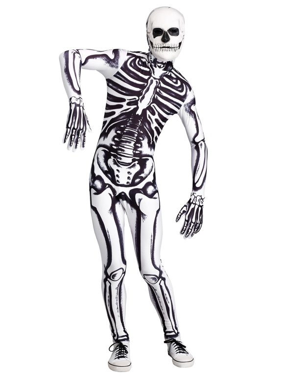 White Skeleton Men's Costume