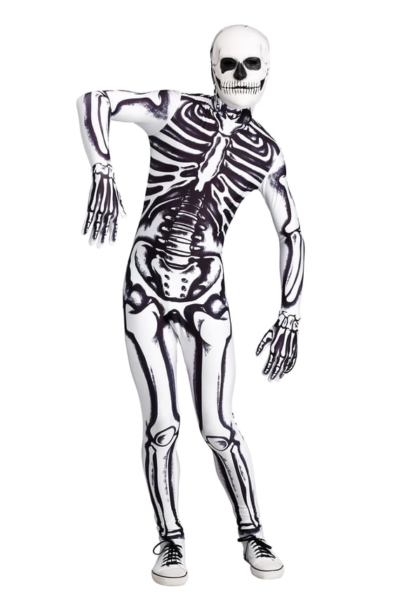 White Skeleton Men's Costume