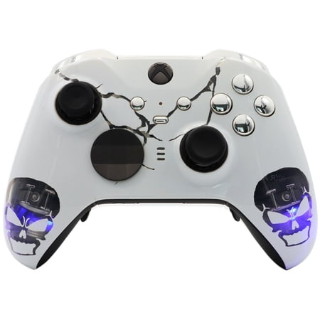 White Skulls UN-MODDED Custom Controller Compatible with Xbox ONE Elite Series 2