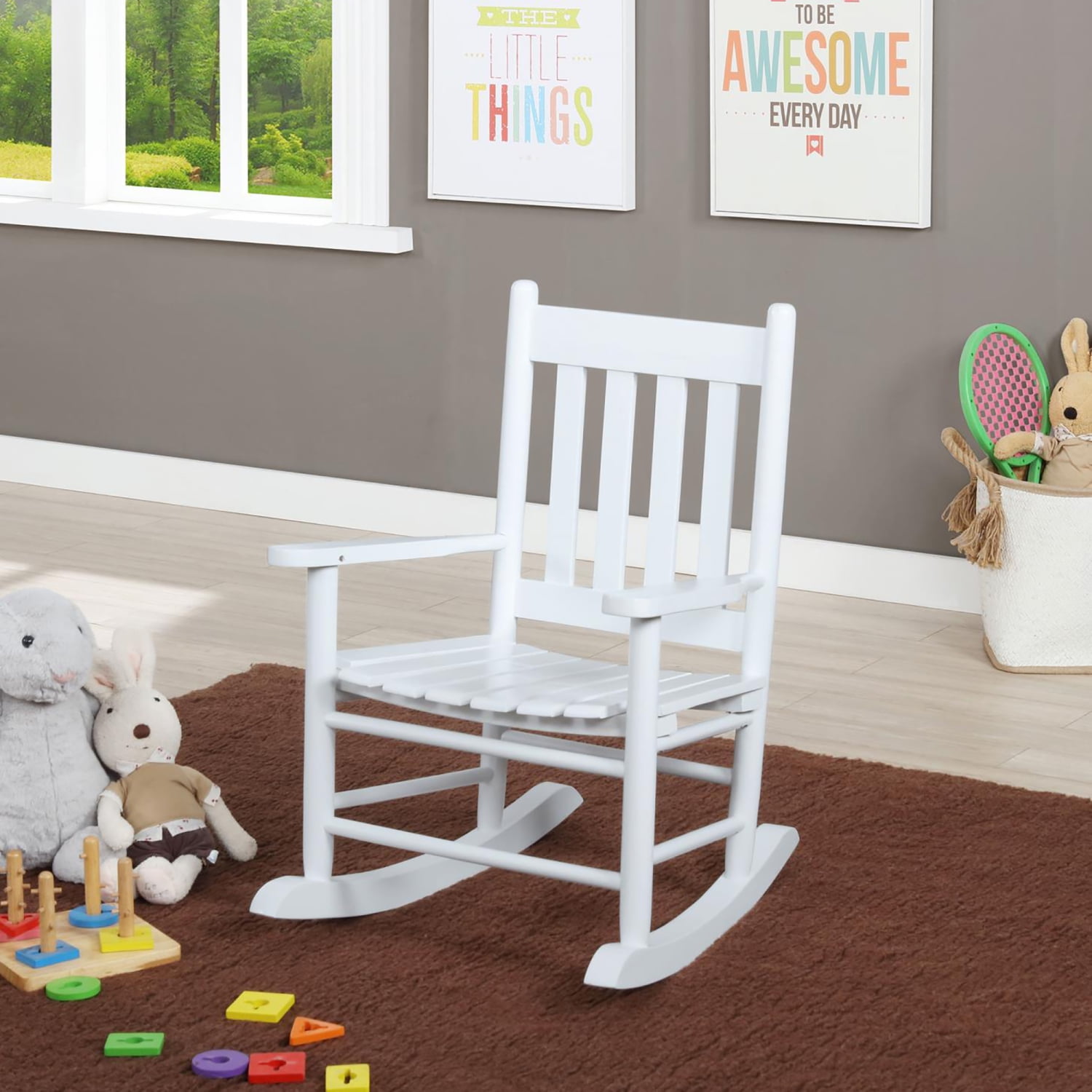 Whitewood Youth Transitional Rocking Accent Chair 19.5"