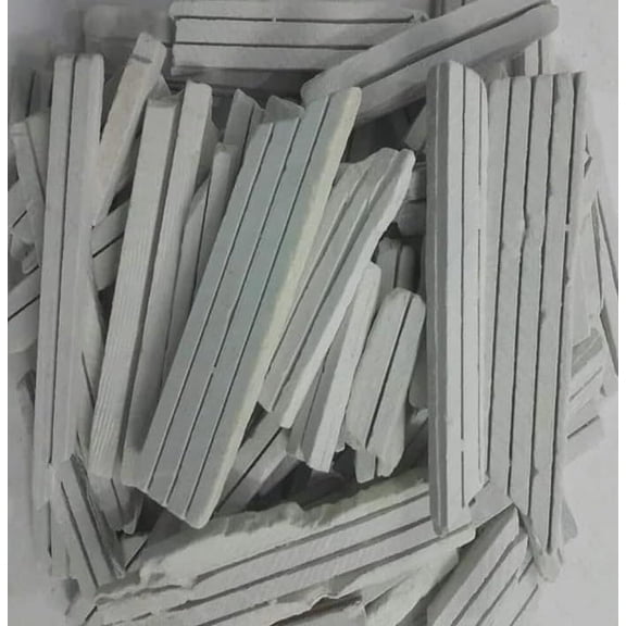 White Slate Solid Chalk Sticks | Natural Rectangular Slate Writing Crumbs For Drawing | Pack Of 70