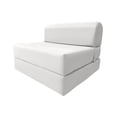 thumbnail image 1 of White Sleeper Chair Folding Foam Beds, Portable Studio Sofa Guest Bed, 6 x 32 x 70, 1 of 6