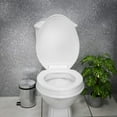 thumbnail image 1 of White Slow Close Elongated Toilet Seat Plastic No Slam Oval Toilet Seat w/No Slip White Bumpers 18"x13.5'' Renovator's Supply, 1 of 20