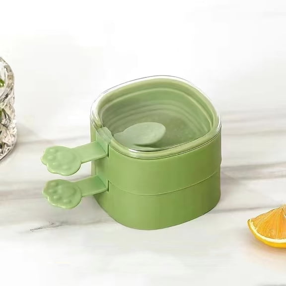 White Small Ice Cube Mold Tray with Lid Easy-Release Ice Maker for Refrigerator